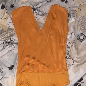 Yellow/orange Zara bodysuit